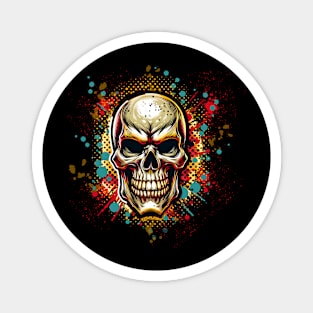 Skull Graffiti Style Comic Book Vector Illustration Magnet